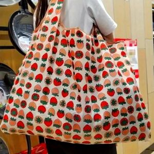 1Pc Large Cartoon Foldable Portable Shopping Bag, Large Capacity Tote Bag